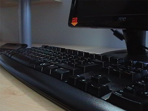 Компьюторная клавиатура после обработки