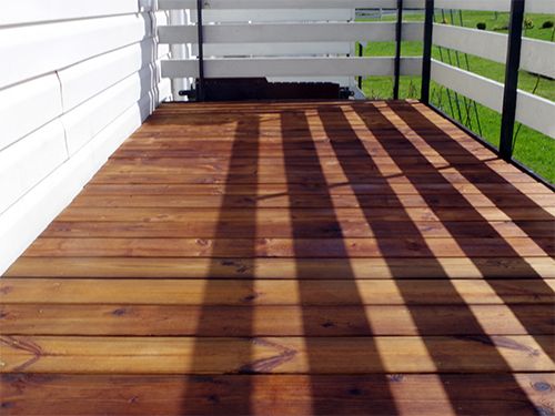 The result of terrace treatment with CleverCOAT WOOD PREMIER