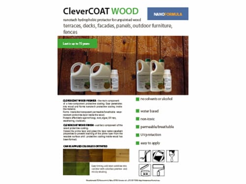 Protective two component coating CleverCOAT WOOD